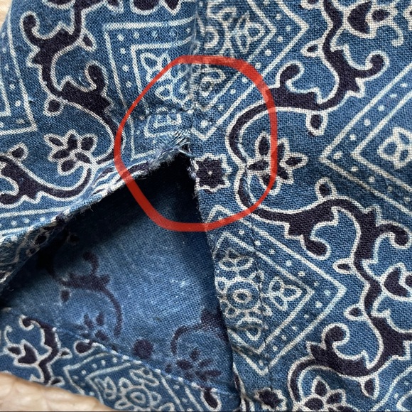 Vintage blue & white patterned cotton top - Picture 12 of 12